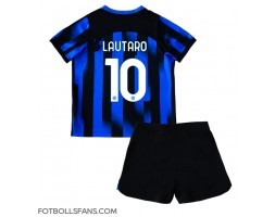 Inter Milan Lautaro Martinez #10 Replika Hemmatröja Barn 2023-24 Kortärmad (+ Korta byxor)